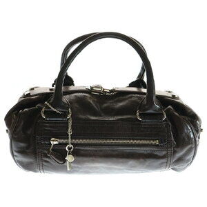 BALENCIAGA The City Whistle Charm Leather Handbag Brown